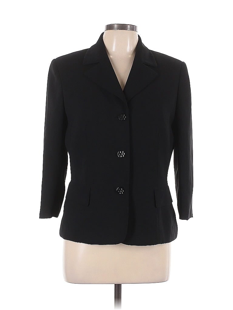 Le Suit 100% Polyester Black Blazer Size 10 - photo 1