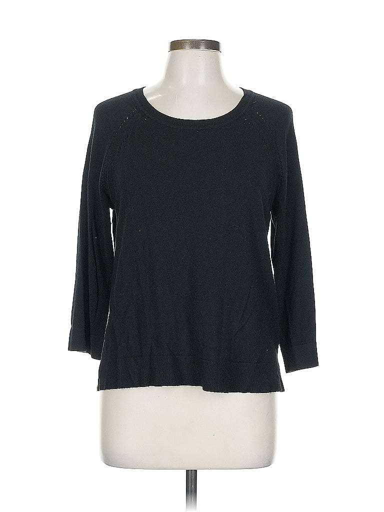 Click to view more detailed imagery on our partner's website Pre-owned Philosophy Republic Clothing 3/4 Sleeve Top Black Boatneck Tops