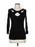 INC International Concepts Black 3/4 Sleeve Top Size M - photo 1