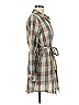 Mystree 100% Cotton Plaid Tan Casual Dress Size M - photo 4