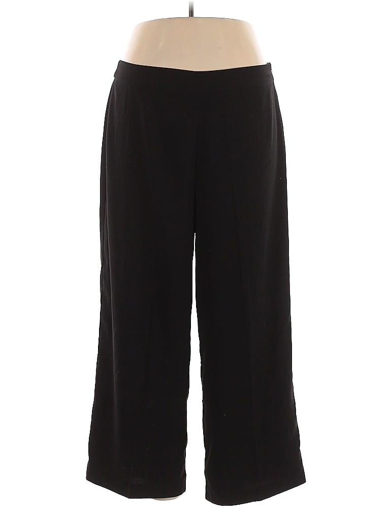 ELOQUII 100% Polyester Solid Black Dress Pants Size 14 - photo 1