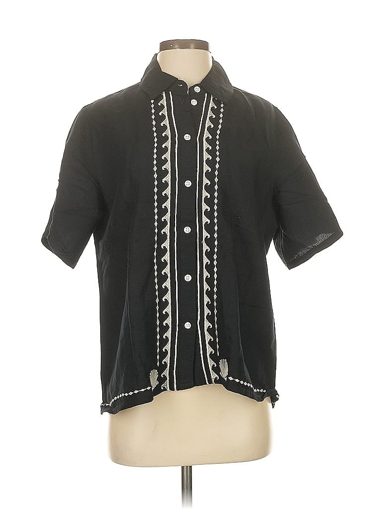 Rip Curl Black Short Sleeve Blouse Size XS - photo 1