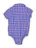 Baby Gap 100% Cotton Checkered-gingham Purple Short Sleeve Onesie Size 18-24 mo - photo 2