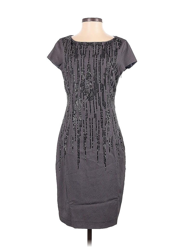 Pre-owned Ava & Aiden Cocktail Dress In Gray