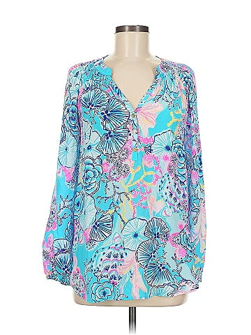 Lilly Pulitzer Long Sleeve Silk Top (view 1)