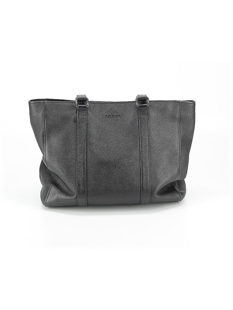 Coach Factory 100% Leather Solid Gray Black Leather Satchel One size - photo 1