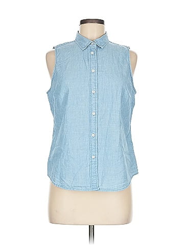 J.Crew Factory Store Sleeveless Button-Down Shirt (view 1)