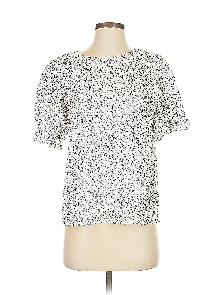 Dokotoo 100% Polyester Silver Short Sleeve Blouse Size S - photo 1