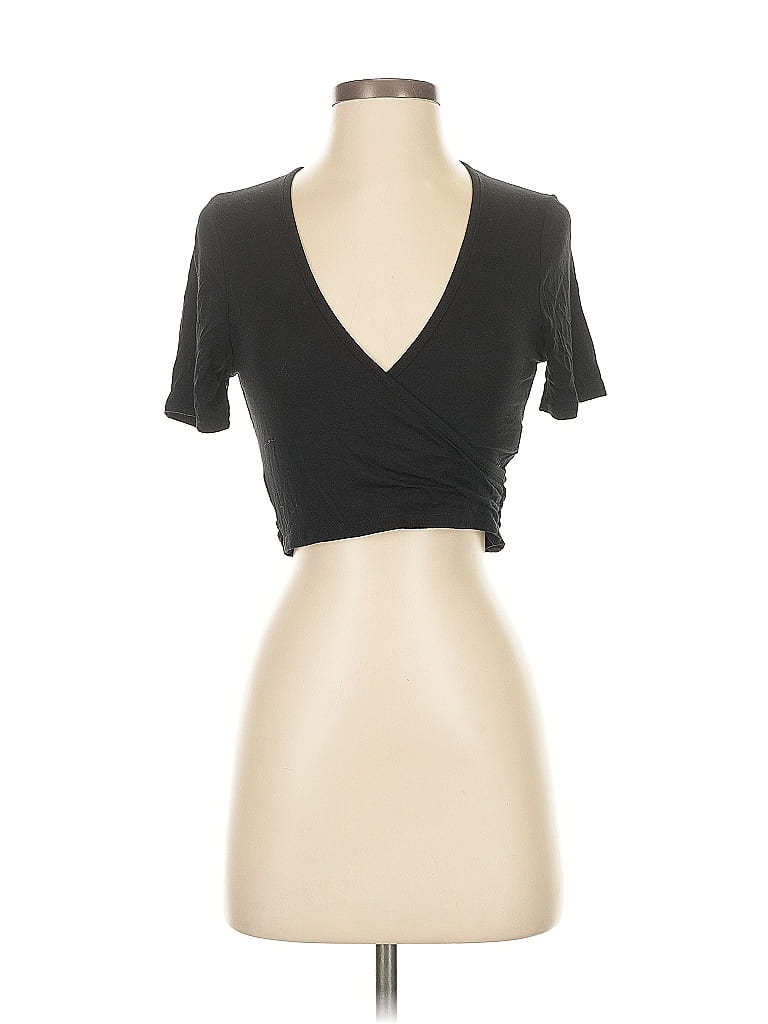 Nasty Gal Inc. Black Short Sleeve Top Size 2 - photo 1