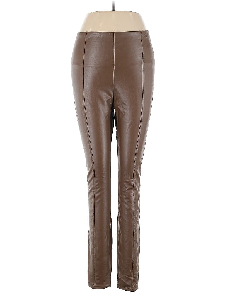 Lyssé 100% Polyurethane Brown Active Pants Size M - photo 1