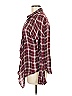 Elan 100% Rayon Plaid Burgundy Long Sleeve Blouse Size M - photo 5