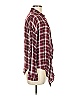 Elan 100% Rayon Plaid Burgundy Long Sleeve Blouse Size M - photo 4