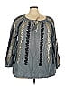 Roaman's 100% Cotton Gray 3/4 Sleeve Blouse Size 22 - photo 1