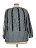 Roaman's 100% Cotton Gray 3/4 Sleeve Blouse Size 22 - photo 2