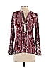 Tiny Paisley Burgundy Long Sleeve Blouse Size XS - photo 1