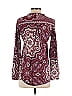 Tiny Paisley Burgundy Long Sleeve Blouse Size XS - photo 2