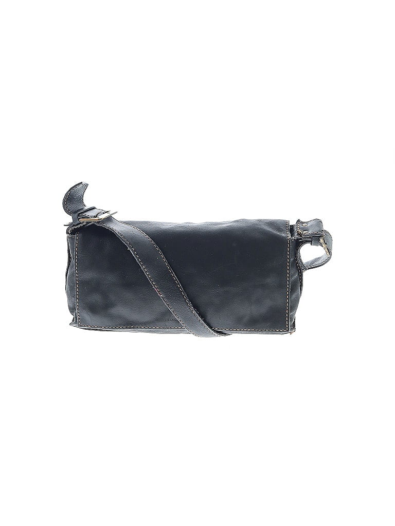 Francesco Biasia 100% Leather Blue Black Leather Shoulder Bag One size - photo 1