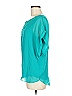 Joseph A. 100% Polyester Teal Short Sleeve Blouse Size M - photo 5