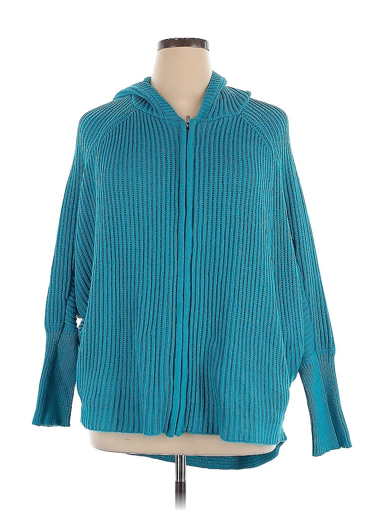 Roaman's Teal Blue Cardigan Size 14 - photo 1