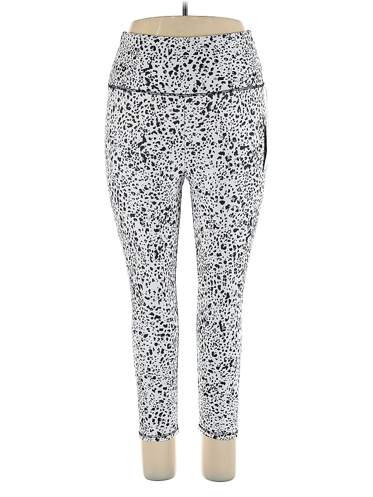 Balance Collection Print Silver Active Pants Size XL - photo 1