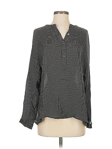 Vince. Long Sleeve Silk Top (view 1)