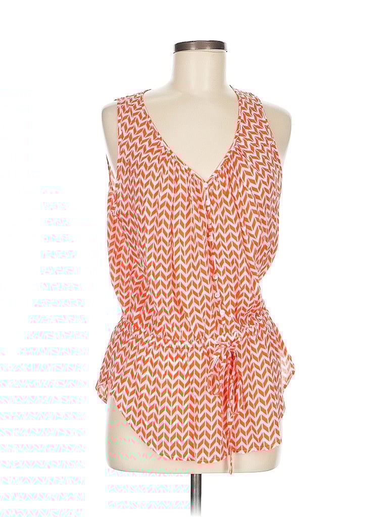 Pre-owned Karen Kane Sleeveless Blouse In Orange