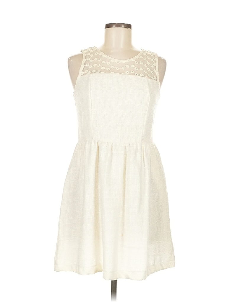 Pre-owned Monteau Casual Dress In White