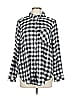 Torrid Checkered-gingham Black Long Sleeve Button-Down Shirt Size Lg Plus (0) - photo 1