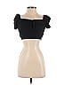Polly 100% Cotton Black Short Sleeve Top Size 2 - photo 1