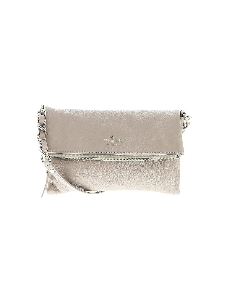 Kate Spade New York 100% Cow Leather Silver Tan Leather Crossbody Bag One size - photo 1