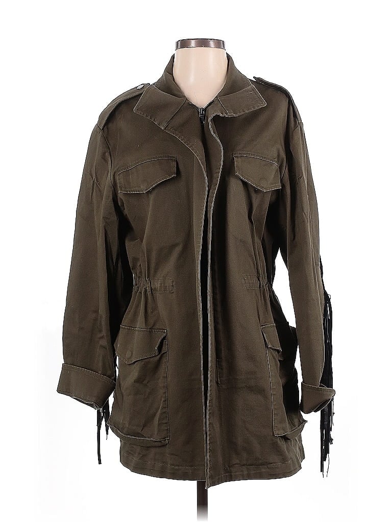 Pre-owned Bcbgmaxazria Trenchcoat In Green