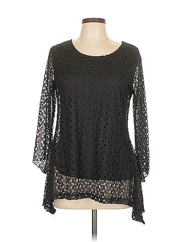 Ashley Blue Long Sleeve Blouse (view 1)