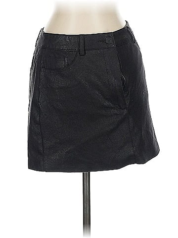 Mango Faux Leather Skirt (view 1)