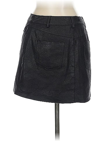 Mango Faux Leather Skirt (view 2)