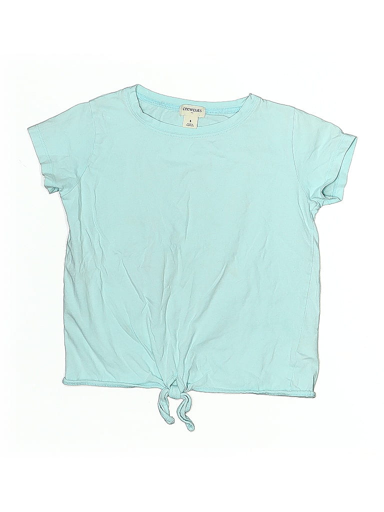 Crewcuts Outlet 100% Cotton Teal Blue Short Sleeve T-Shirt Size 8 (big kids) - photo 1
