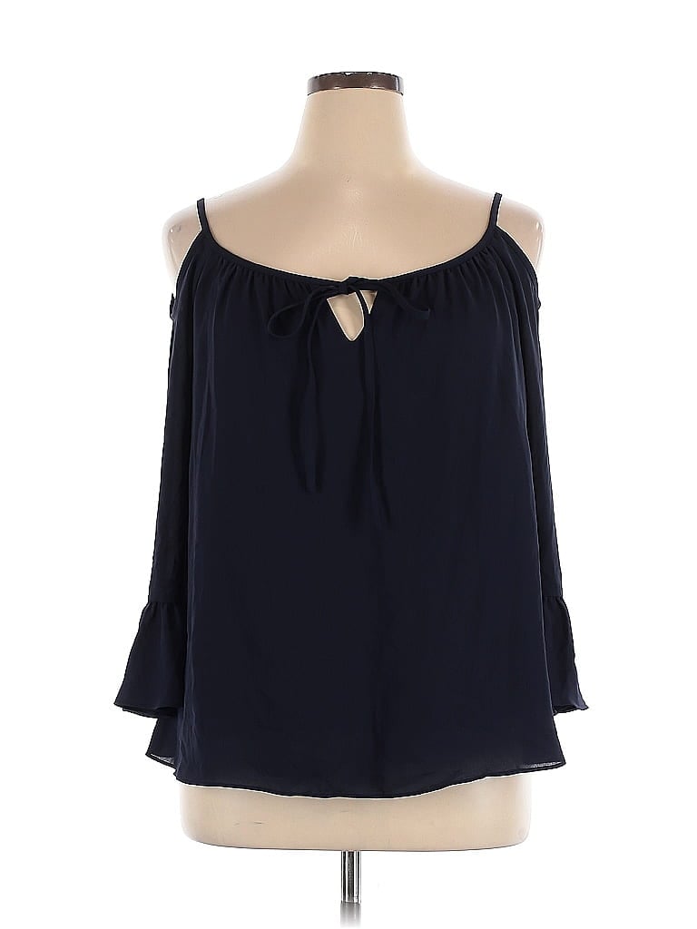 Pre-owned Inc International Concepts Sleeveless Blouse In Blue