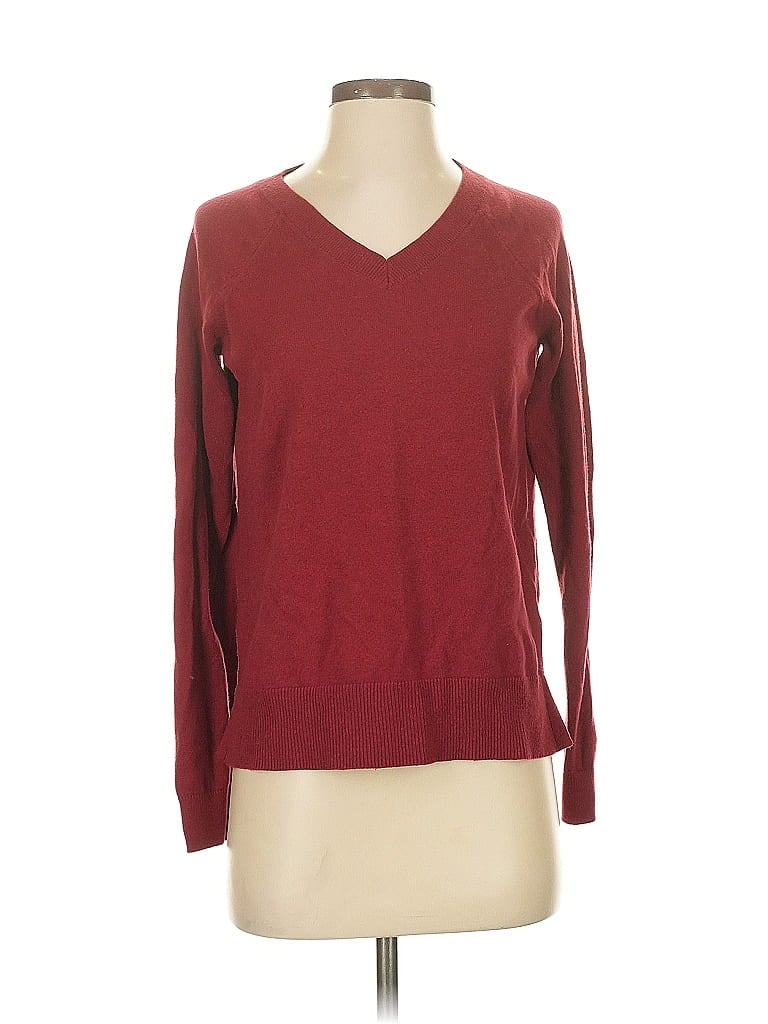 Pre-owned Lucky Brand Pullover Sweater In Burgundy