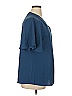 Timeson 100% Polyester Blue Short Sleeve Blouse Size XL - photo 4