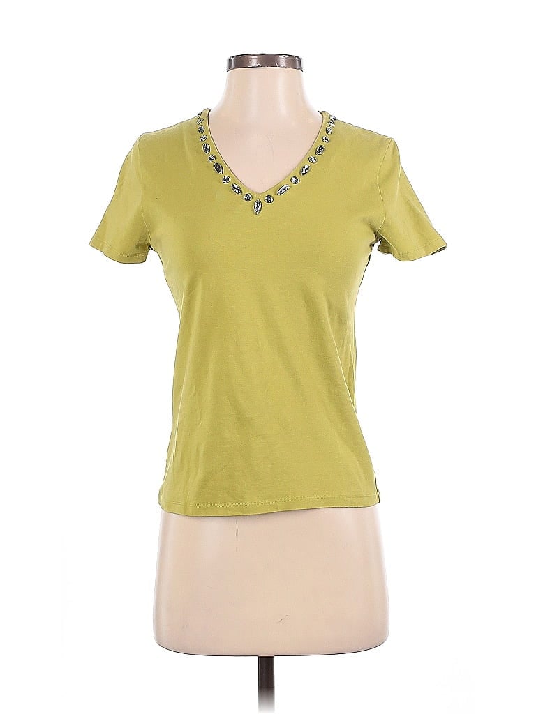 Pre-owned Evan Picone Short Sleeve T-shirt In Green