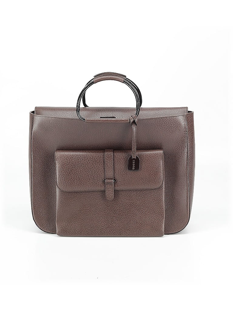 Gucci 100% Leather Solid Brown Vintage Leather Tote One size - photo 1