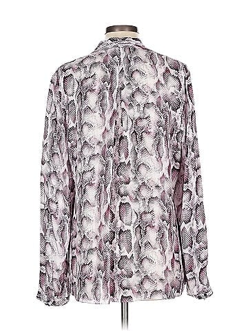 Elie Tahari Long Sleeve Silk Top (view 2)