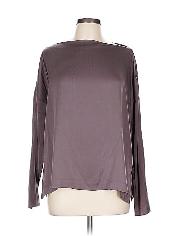 Vince. Long Sleeve Silk Top (view 1)