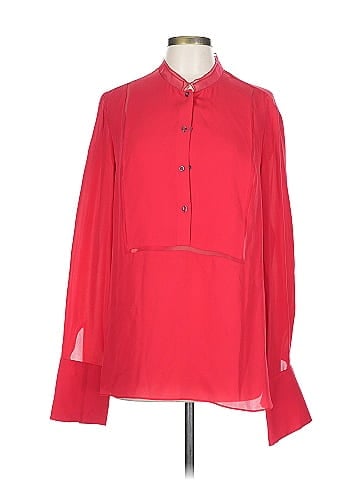 Elie Tahari Long Sleeve Silk Top (view 1)