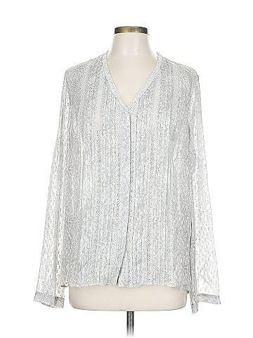 Elie Tahari Long Sleeve Silk Top (view 1)