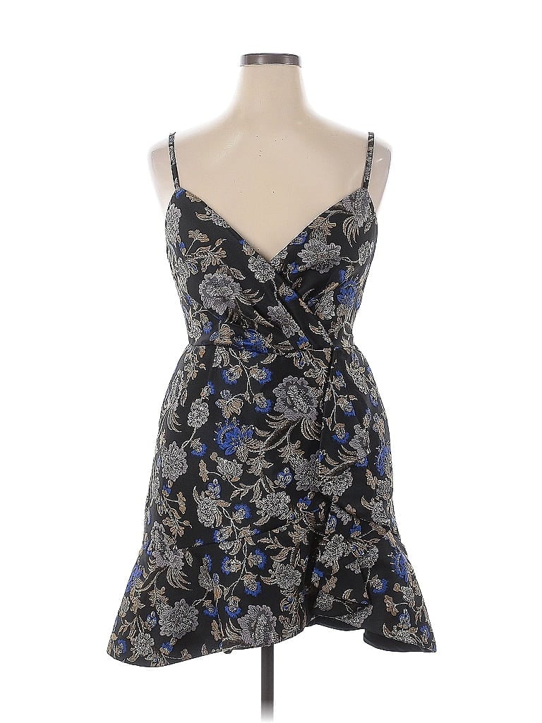 RACHEL Rachel Roy Paisley Blue Black Cocktail Dress Size 14 - photo 1
