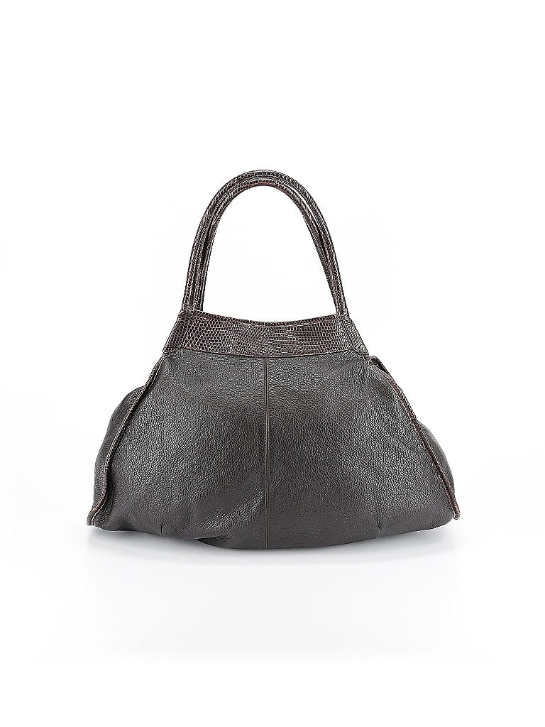 FURLA Solid Gray Brown Shoulder Bag One size - photo 1