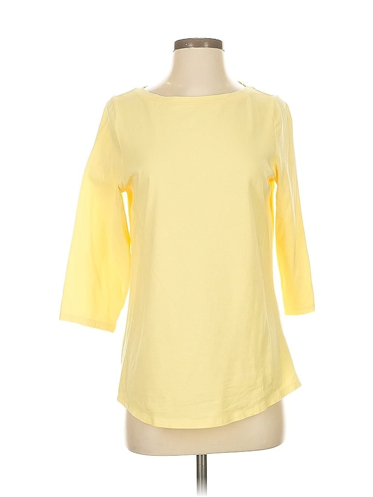 Belle By Kim Gravel Yellow 3/4 Sleeve T-Shirt Size XS - photo 1