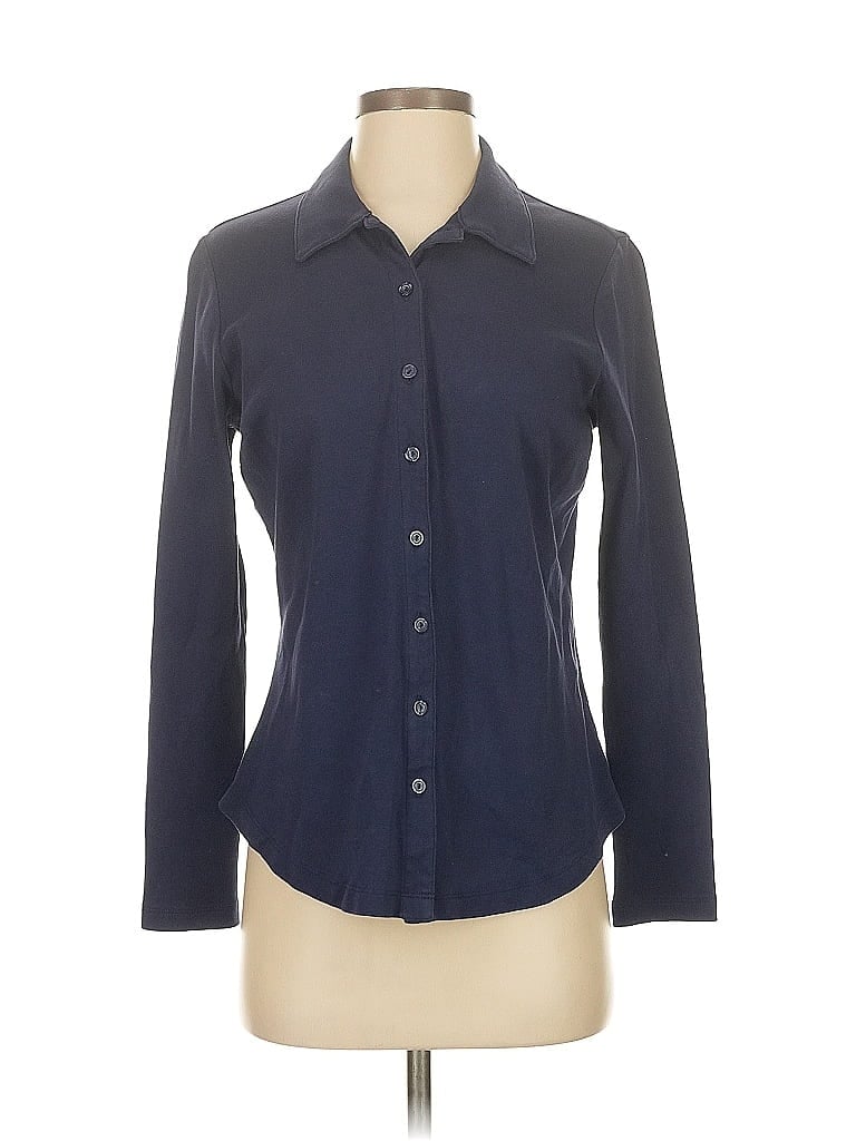 Isaac Mizrahi LIVE! 100% Cotton Blue Long Sleeve Blouse Size XS - photo 1