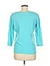 Karen Scott 100% Cotton Teal 3/4 Sleeve T-Shirt Size M - photo 2