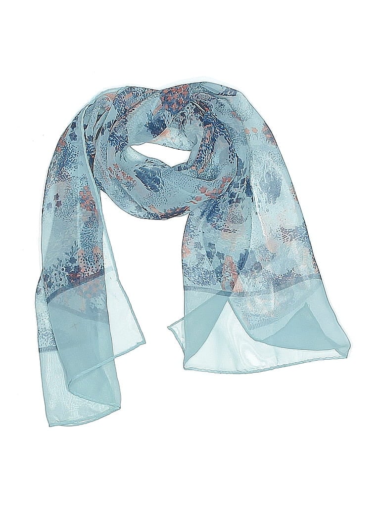 Unbranded Floral Blue Scarf One size - photo 1